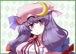  breasts crescent hat highres large_breasts long_hair patchouli_knowledge purple_eyes purple_hair shirogane_(platinum) solo touhou 