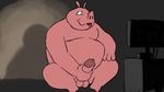  animated balls belly birdy_(artist) erection male male/male mammal masturbation overweight penis pig porcine slightly_chubby solo tongue tongue_out 