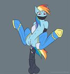  2016 animal_genitalia balls clothing disembodied_penis duo equine equine_penis erection female friendship_is_magic hair horse legwear male male/female mammal multicolored_hair my_little_pony penis pony pony-butt-express precum pussy rainbow_dash_(mlp) rainbow_hair simple_background solo_focus spread_legs spreading vein 