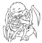  2015 anal anthro anthro_on_feral arachnid arthropod bestiality cub cute don&#039;t_starve feral forced insect male multi_limb multiple_eyes multiple_legs open_mouth panting rape sharp_teeth spider teeth uirusu_(artist) young 