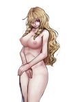  aurelia_(dorei_to_no_seikatsu) blonde_hair breasts dorei_to_no_seikatsu_~teaching_feeling~ drill_hair hair_over_one_eye large_breasts long_hair looking_at_viewer nipples ray-k red_eyes solo transparent_background wavy_hair 