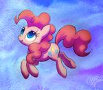  2013 abstract_background blue_eyes celebi-yoshi cutie_mark equine female feral friendship_is_magic fur hair hi_res horse mammal my_little_pony pink_fur pink_hair pinkie_pie_(mlp) pony smile solo 