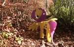  2013 better_version_at_source blue_eyes celebi-yoshi cutie_mark equine feathers female feral fluttershy_(mlp) friendship_is_magic fur hair mammal my_little_pony nature outside pegasus pink_hair plant solo tree wings yellow_feathers yellow_fur 
