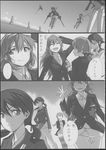  charlotte_e_yeager comic doujinshi gertrud_barkhorn greyscale highres lynette_bishop michairu miyafuji_yoshika monochrome multiple_girls non-web_source strike_witches translated world_witches_series 