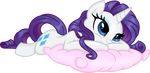  2013 absurd_res alpha_channel blue_eyes equine female feral friendship_is_magic fur hair hi_res horn lying mammal my_little_pony pillow purple_hair rarity_(mlp) simple_background solo spier17 transparent_background unicorn white_fur 