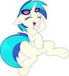  2012 absurd_res alpha_channel equine eyes_closed eyewear female feral friendship_is_magic fur glasses hair hi_res horn mammal multicolored_hair my_little_pony simple_background smile solo spier17 transparent_background two_tone_hair unicorn vinyl_scratch_(mlp) white_fur 