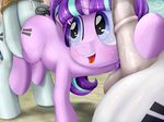  2016 animal_genitalia balls blue_eyes clip_clop cutie_mark earth_pony equine equine_penis erection faceless_male female feral friendship_is_magic group hair hi_res horn horse male male/female mammal multicolored_hair my_little_pony open_mouth outside penis pony starlight_glimmer_(mlp) tongue two_tone_hair unicorn vein 