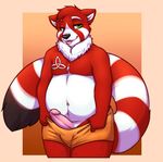  clothing coy erection fluffy_neck fur heterochromia lockworkorange male mammal penis presenting red_fur red_panda revealing_(disambiguation) shy slightly_chubby tongue tongue_out tuft veska_(zakurei) 