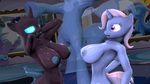  2016 3d_(artwork) animated anthro areola big_breasts breasts cgi changeling digital_media_(artwork) duo equine erect_nipples female friendship_is_magic horn huge_breasts indigosfm mammal my_little_pony nipples smile transformation trixie_(mlp) unicorn 