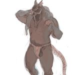  anthro clothing facial_hair fundoshi goatee japanese_clothing male mammal muscular rat rodent ruran splinter teenage_mutant_ninja_turtles underwear 