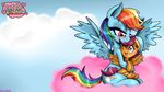  2016 anibaruthecat cub duo equine female feral friendship_is_magic hug mammal my_little_pony pegasus rainbow_dash_(mlp) scootaloo_(mlp) wings young 