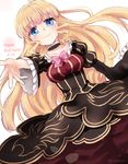  beatrice blonde_hair blue_eyes bow choker dated dress hair_down happy_birthday long_hair smile solo umineko_no_naku_koro_ni wide_sleeves yang38 