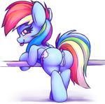  animal_genitalia anus butt equine equine_pussy female feral friendship_is_magic heavymetalbronyyeah mammal my_little_pony pegasus pussy rainbow_dash_(mlp) smile solo wings 