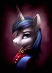  2016 blue_eyes blue_hair clothed clothing equine feral friendship_is_magic hair horn looking_at_viewer male mammal my_little_pony shining_armor_(mlp) smile solo tsitra360 unicorn 