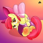  anus apple_bloom_(mlp) blush caliginousmane cub earth_pony equine female feral friendship_is_magic hi_res horse looking_at_viewer mammal my_little_pony pony presenting pussy smile solo young 