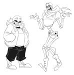  2015 alpha_channel blasticheart_(artist) bone duo male papyrus_(undertale) sans_(undertale) skeleton undead undertale video_games 