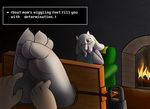  3_toes anthro bdsm bigbang blush bondage bound dialogue feet female foot_fetish foot_focus fur hi_res hindpaw laugh mammal open_mouth paws reallyreallybigbang simple_background stocks teasing tickling toes toriel undertale video_games 