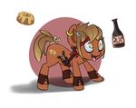  beverage clothing ear_piercing equine food horse mammal my_little_pony piercing pirate pony slingshot solo tagme tongue tongue_out unknown_artist wide_eyed 