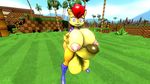  3d_(artwork) big_breasts breasts cgi detailed_background dickgirl digital_media_(artwork) erection game_background glans humanoid_penis hyper hyper_penis intersex penis sally_acorn snapshot sonic_(series) 