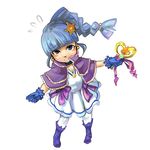  alternate_costume alternate_hairstyle blue_eyes blue_hair candace_(harvest_moon) gloves hair_ornament hairpin harvest_moon harvest_moon_animal_parade harvest_moon_tree_of_tranquility magical_girl meshi_a pantyhose solo wand 