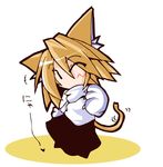  animal_ears arcueid_brunestud artist_request blonde_hair cat_ears cat_tail chibi claws dress solo sweater tail tsukihime 