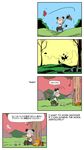  4koma butterfly_net chamupei charles_schulz_(style) comic hand_net highres mouse nazrin parody peanuts style_parody touhou translated ufo 