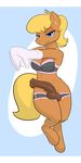  animal_genitalia animal_penis anthro anthrofied balls blonde_hair blue_eyes breasts clothing equine_penis friendship_is_magic hair intersex ms_harshwhinny_(mlp) my_little_pony naked-sharks pashoo penis solo underwear 