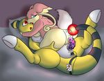  ampharos anal anal_penetration anthro anus audino bed blue_eyes breasts butt buttplug dildo double_dildo duo electric electricity electrostimulation female female/female fur half-closed_eyes hi_res looking_back lying nintendo nipples nude on_back on_bed open_mouth overweight penetration pillow pink_skin plug pok&eacute;mon posexe pussy pussy_juice red_eyes sex sex_toy simple_background slightly_chubby smile solo spread_legs spreading stretching tongue tongue_out under_boob vaginal vaginal_penetration vibrator video_games wide_hips yellow_skin 