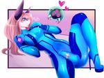  &lt;3 2016 absurd_res alien anthro big_breasts blue_eyes breasts bulge clothing dickgirl duo erect_nipples hair hi_res intersex long_hair metroid metroid_(species) missblue nintendo nipples scalie video_games zero_suit 