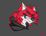  amazing badge canine cute hair headshot invalid_tag mammal red_hair wolf 