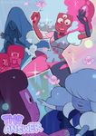  afro artist_name bad_source blue_diamond_(steven_universe) blue_eyes blue_hair blue_pearl_(steven_universe) blue_skin blush couple english flower garnet_(steven_universe) gloves hair_over_eyes hands_clasped hidden_face kohira-san multicolored_hair multiple_girls multiple_persona own_hands_together puffy_sleeves purple_eyes red_eyes red_hair red_skin ruby_(steven_universe) sapphire_(steven_universe) smile sparkle spoilers steven_universe sweatdrop third_eye two-tone_hair younger yuri 