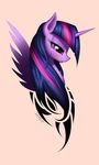  2015 blush equine feathered_wings feathers female friendship_is_magic fur hair hi_res horn mammal multicolored_hair my_little_pony purple_eyes purple_feathers purple_fur simple_background solo twilight_sparkle_(mlp) winged_unicorn wings zigword 