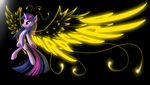  2014 black_background cutie_mark english_text equine feathered_wings feathers female flying friendship_is_magic fur hair horn mammal multicolored_hair my_little_pony purple_eyes purple_fur simple_background solo text twilight_sparkle_(mlp) winged_unicorn wings zigword 