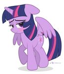  blush cutie_mark dm29 equine female feral friendship_is_magic fur hair horn horse looking_at_viewer mammal multicolored_hair my_little_pony pony purple_eyes solo twilight_sparkle_(mlp) unicorn winged_unicorn wings 