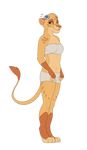  alpha_channel blue_eyes clothed clothing digitigrade feline female flower flower_in_hair fringe kitchiki lion looking_at_viewer mammal plant simple_background skimpy solo transparent_background 