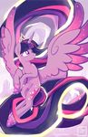  2015 abstract_background crown cutie_mark darkflame75 equine feathered_wings feathers female friendship_is_magic fur hair hi_res horn long_hair mammal multicolored_hair my_little_pony purple_eyes purple_feathers purple_fur reflection smile solo twilight_sparkle_(mlp) winged_unicorn wings 