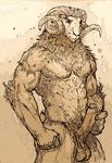  anthro balls caprine erection fur goat male mammal masturbation muscular penile_masturbation penis pockyrumz precum solo 