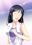  aragaki_ayase black_hair closed_eyes collarbone hair_ornament long_hair open_clothes open_shirt ore_no_imouto_ga_konna_ni_kawaii_wake_ga_nai shirt solo sugumu_shigure tears tied_shirt upper_body white_shirt 