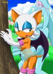  ambiguous_penetration bat bbmbbf breasts chaos_(sonic) clothing elbow_gloves exhibitionism female gloves grassland holding_breast humanoid male male/female mammal mobius_unleashed palcomix palcomix_vip penetration public rouge_the_bat sky sonic_(series) translucent tree 