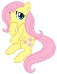  blue_eyes cutie_mark equine female feral fluttershy_(mlp) friendship_is_magic fur hair horse kooner looking_at_viewer mammal my_little_pony pink_hair pony shy solo wings yellow_fur 