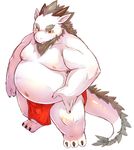 aged_up anthro beard biceps bulge chiro_(artist) claws clothing dragon eastern_dragon facial_hair hair horn invalid_tag kemono loincloth male mature moobs muscular navel nipples red_eyes scalie slightly_chubby slit_pupils solo tagme topless 