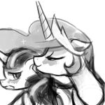  equine female friendship_is_magic horn licking lumineko mammal my_little_pony princess_celestia_(mlp) sketch tongue tongue_out twilight_sparkle_(mlp) winged_unicorn wings 