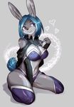  &lt;3 2014 anthro aria breasts buried_frog clothed clothing female grey_background hair lagomorph long_ears mammal rabbit shadow simple_background solo 