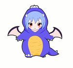  :&lt; animated animated_gif blue_hair blush costume hamster_dance lowres mario_(series) parody red_eyes remilia_scarlet rex_k solo super_mario_bros. touhou tyrannosaurus_rex wings 