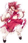  absurdres bad_id bad_pixiv_id bow brown_hair detached_sleeves full_body hair_bow hakurei_reimu haruka_natsuki highres japanese_clothes long_hair red_eyes solo touhou transparent_background 
