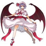  bad_id bad_pixiv_id bat_wings blue_hair full_body hat highres red_eyes remilia_scarlet short_hair solo touhou transparent_background wings yomogi_opa 