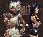  animal_ears anna_kotori bad_id bad_pixiv_id bolt_(character) bolt_(movie) breasts cat_tail collar disney dog_tail heart leash medium_breasts mittens_(bolt) navel open_mouth personification rhino_(bolt) tail tattoo 
