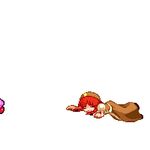  animated animated_gif copy_ability crossover hong_meiling kirby kirby_(series) lowres pixel_art touhou vore 