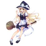  bad_id bad_pixiv_id blonde_hair braid broom full_body hanahanamaki hat highres kirisame_marisa long_hair solo touhou transparent_background witch_hat yellow_eyes 