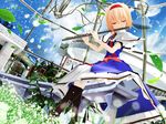  3d alice_margatroid boots dress flower flute hairband highres instrument kurogoma_(meganegurasan) mikumikudance plant solo touhou 